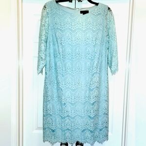 JESSICA HOWARD Baby Blue Lace Dress 14 W